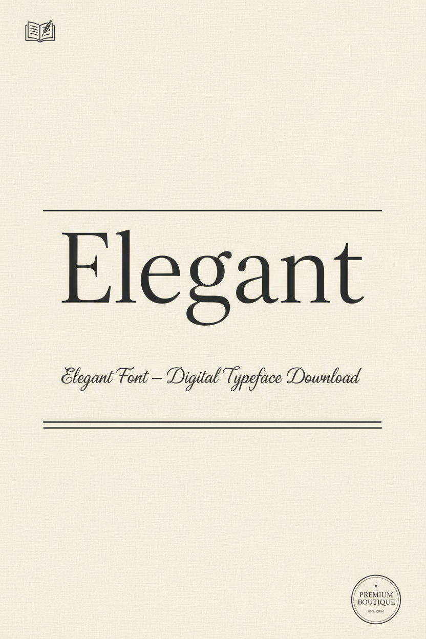 Elegant Font Cover